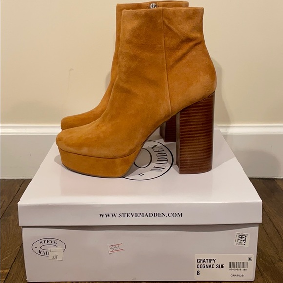 gratify cognac suede